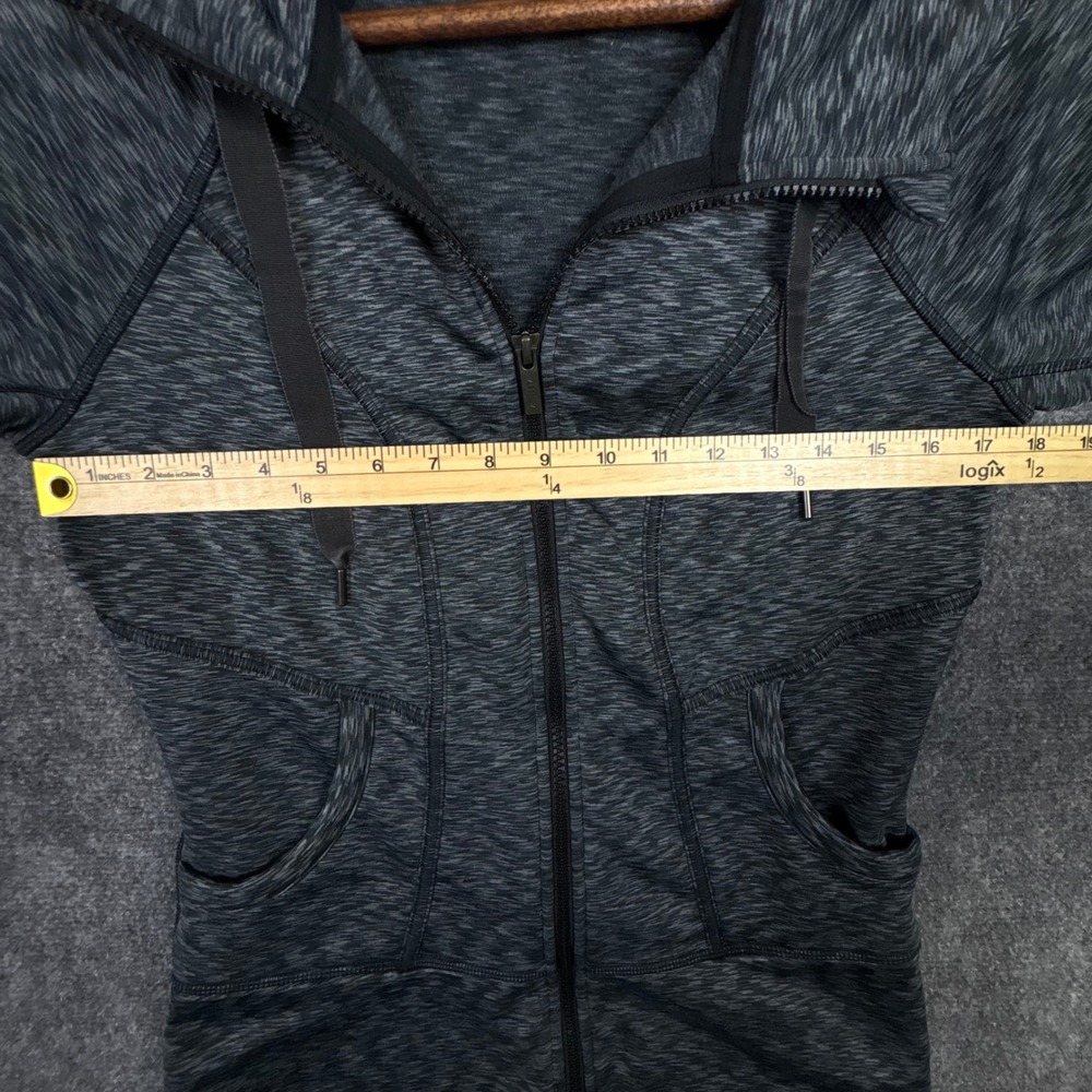 Athleta Full Zip Hoodie Womens Small Gray Space Dye Athletic Jacket 0570 - Picture 4 of 8